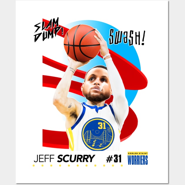 Dump Sports Basketball - Jeff Scurry Wall Art by Defunctland